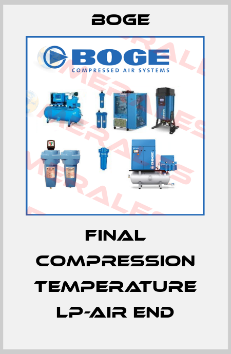 Final Compression Temperature LP-air end Boge