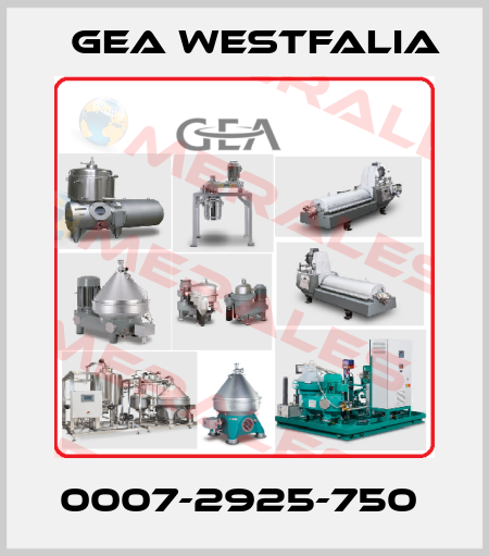0007-2925-750  Gea Westfalia