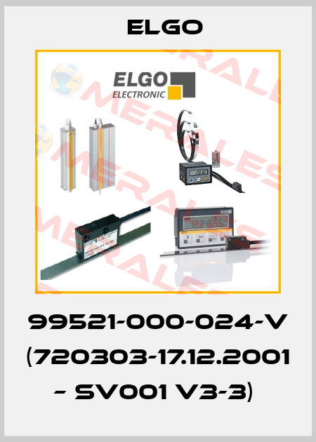 99521-000-024-V (720303-17.12.2001 – SV001 V3-3)  Elgo