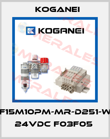 F15M10PM-MR-D251-W 24VDC F03F05  Koganei