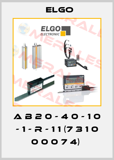 A B 2 0 - 4 0 - 1 0 - 1 - R - 1 1 (7 3 1 0 0 0 0 7 4)  Elgo