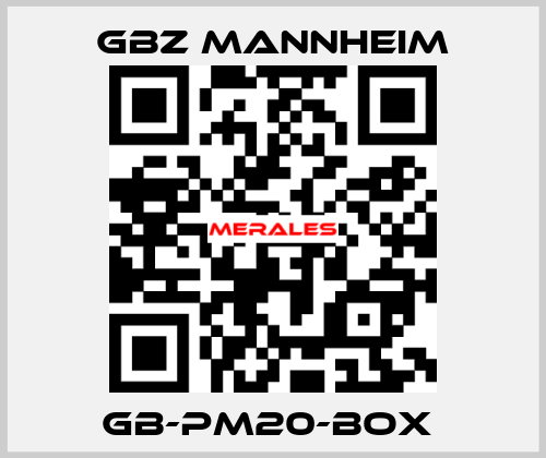 GB-PM20-Box  GBZ MANNHEIM