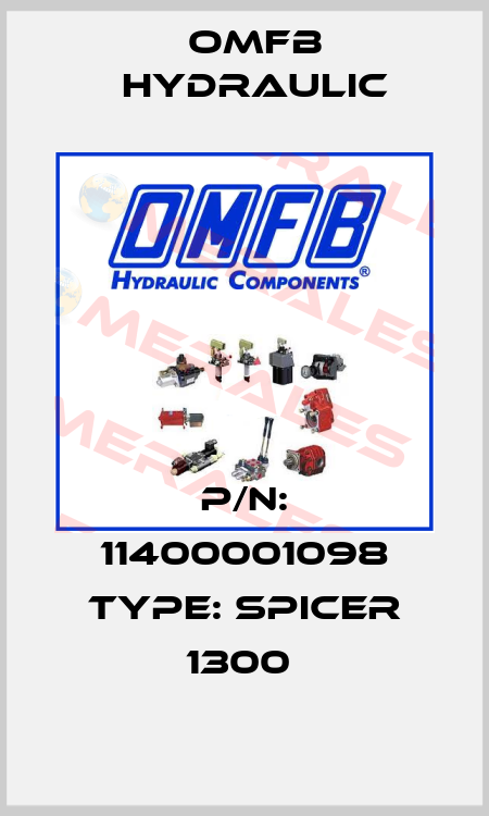 P/N: 11400001098 Type: SPICER 1300  OMFB Hydraulic