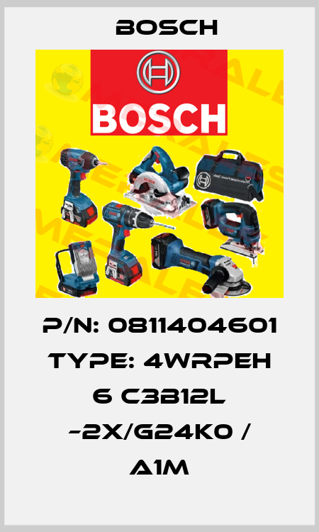 P/N: 0811404601 Type: 4WRPEH 6 C3B12L –2X/G24K0 / A1M Bosch