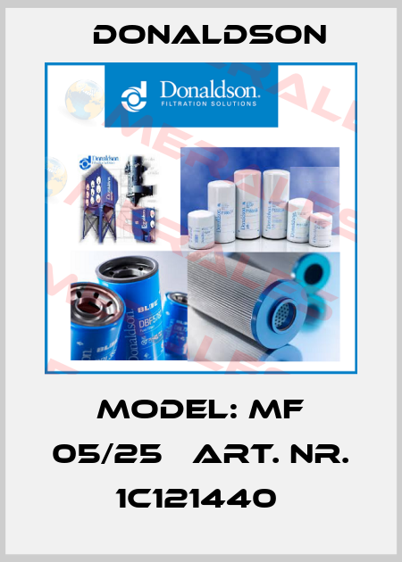 Model: MF 05/25   Art. Nr. 1C121440  Donaldson