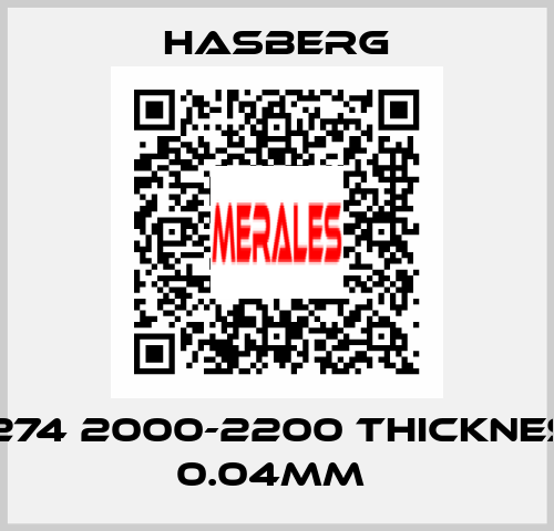 1.1274 2000-2200 thickness 0.04mm  Hasberg