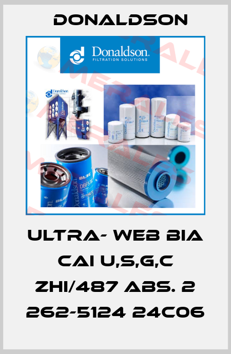 ULTRA- WEB BIA CAI U,S,G,C ZHI/487 ABS. 2 262-5124 24C06 Donaldson