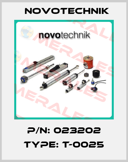 P/N: 023202 Type: T-0025 Novotechnik
