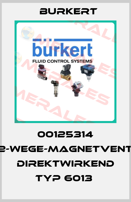 00125314 2/2-WEGE-MAGNETVENTIL, DIREKTWIRKEND TYP 6013  Burkert