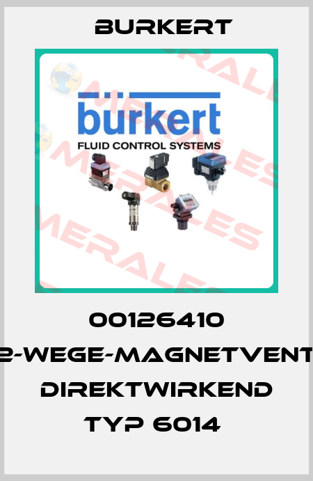 00126410 3/2-WEGE-MAGNETVENTIL, DIREKTWIRKEND TYP 6014  Burkert
