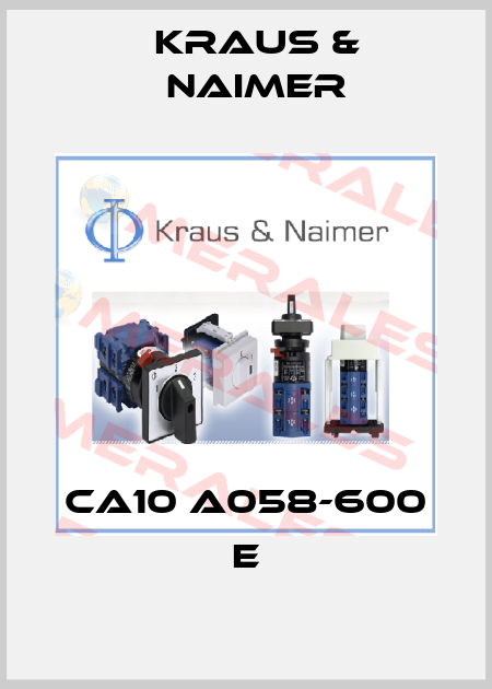 CA10 A058-600 E Kraus & Naimer