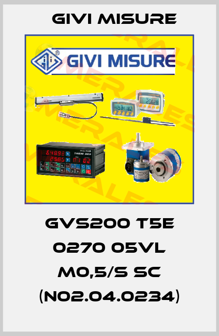 GVS200 T5E 0270 05VL M0,5/S SC (N02.04.0234) Givi Misure