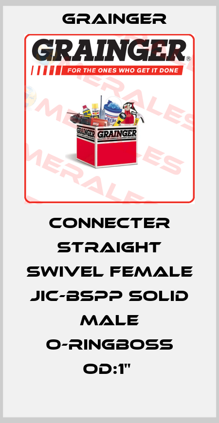 CONNECTER STRAIGHT SWIVEL FEMALE JIC-BSPP SOLID MALE O-RINGBOSS OD:1"  Grainger