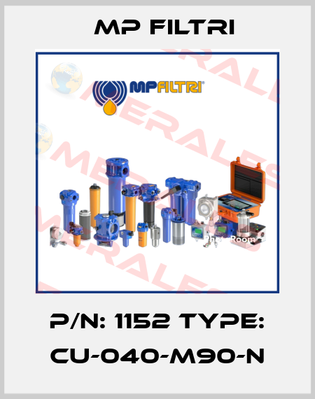P/N: 1152 Type: CU-040-M90-N MP Filtri