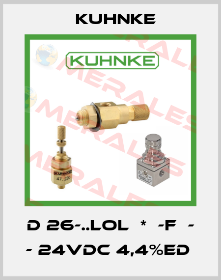 D 26-..LOL  *  -F  -      - 24VDC 4,4%ED  Kuhnke