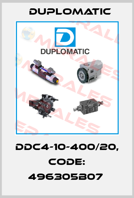 DDC4-10-400/20, CODE: 496305B07  Duplomatic