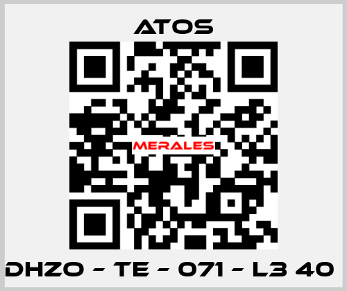 DHZO – TE – 071 – L3 40  Atos