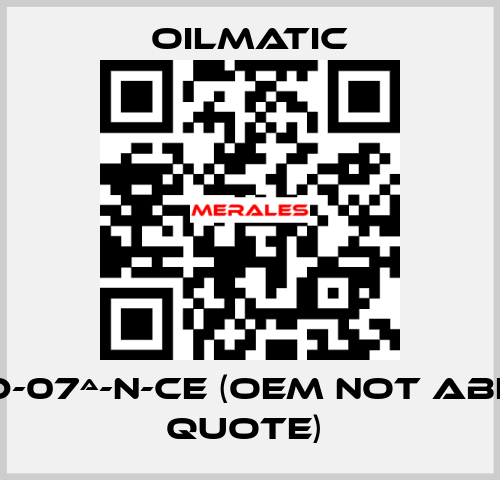 MRSD-07ª-N-CE (OEM not able to quote)  OILMATIC