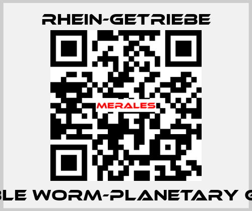 DOUBLE WORM-PLANETARY GEAR  Rhein-Getriebe