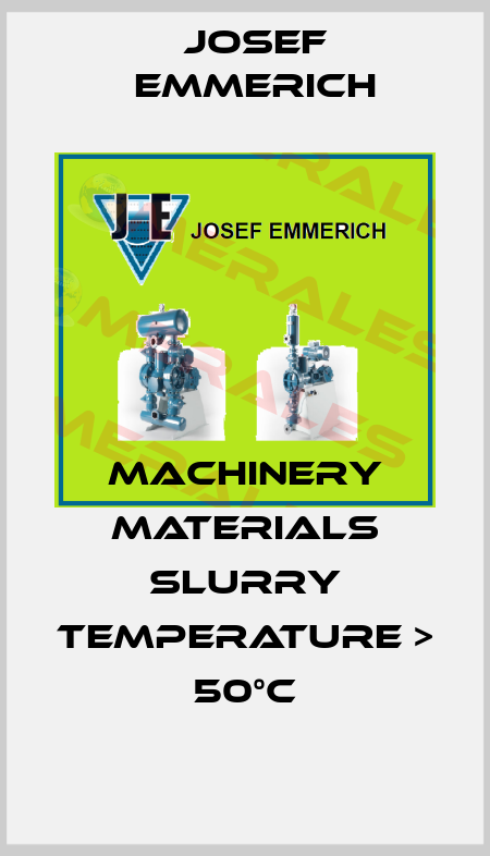 Machinery materials Slurry temperature > 50°C Josef Emmerich