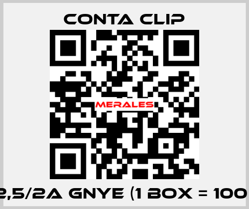 SSL 2,5/2A GNYE (1 box = 100 pcs) Conta Clip