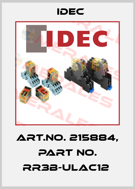 Art.No. 215884, Part No. RR3B-ULAC12  Idec