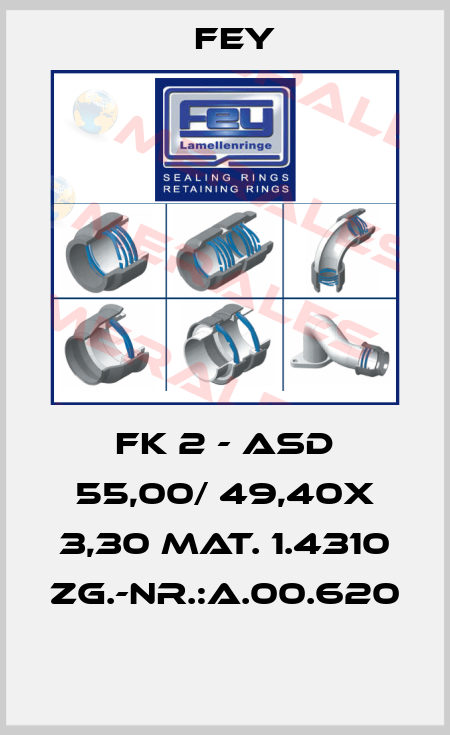 FK 2 - ASD 55,00/ 49,40x 3,30 Mat. 1.4310 Zg.-Nr.:A.00.620  Fey