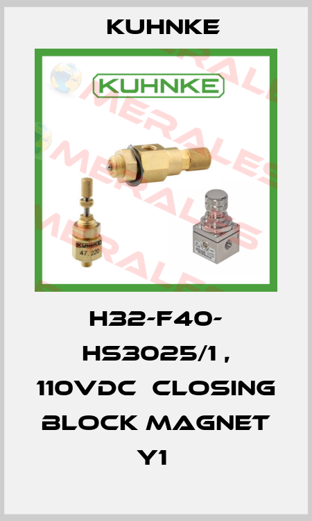 H32-F40- HS3025/1 , 110VDC  CLOSING BLOCK MAGNET Y1  Kuhnke