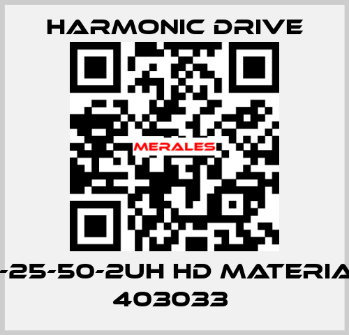 HFUC-25-50-2UH HD MATERIAL NO: 403033  Harmonic Drive