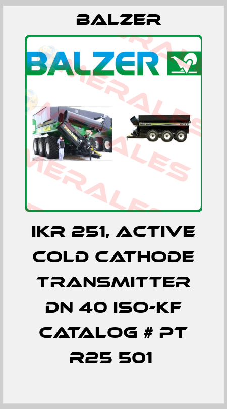 IKR 251, ACTIVE COLD CATHODE TRANSMITTER DN 40 ISO-KF CATALOG # PT R25 501  Balzer
