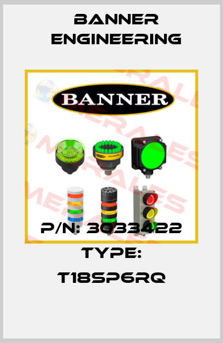 P/N: 3033422 Type: T18SP6RQ Banner Engineering