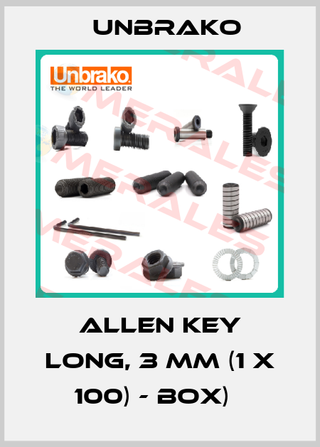 Allen Key long, 3 mm (1 x 100) - Box)   Unbrako