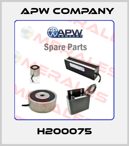 H200075 Apw Company