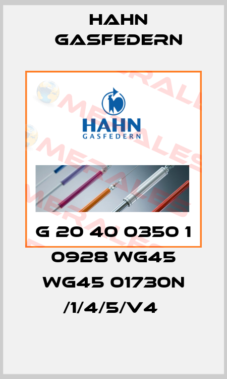 G 20 40 0350 1 0928 WG45 WG45 01730N /1/4/5/V4  Hahn Gasfedern