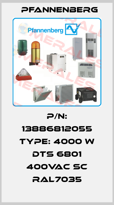 P/N: 13886812055 Type: 4000 W DTS 6801 400VAC SC RAL7035 Pfannenberg