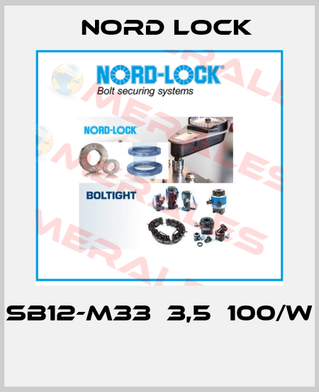 SB12-M33х3,5х100/W  Nord Lock
