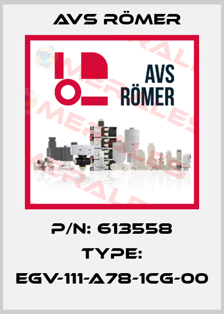 P/N: 613558 Type: EGV-111-A78-1CG-00 Avs Römer