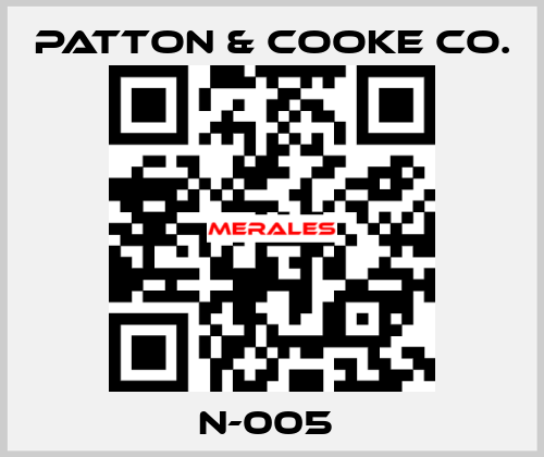 N-005  Patton & Cooke Co.