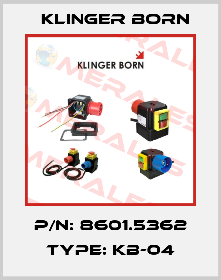 P/N: 8601.5362 Type: KB-04 Klinger Born