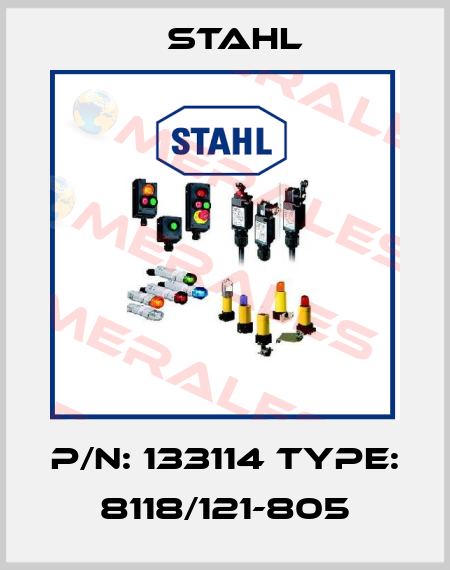 P/N: 133114 Type: 8118/121-805 Stahl