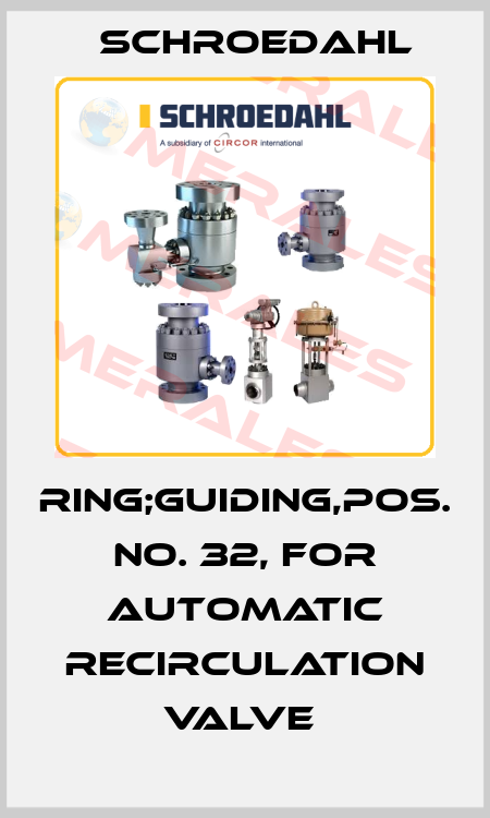 RING;GUIDING,POS. NO. 32, FOR AUTOMATIC RECIRCULATION VALVE  Schroedahl