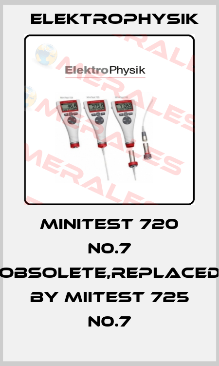 MiniTest 720 N0.7 obsolete,replaced by MiiTest 725 N0.7 ElektroPhysik