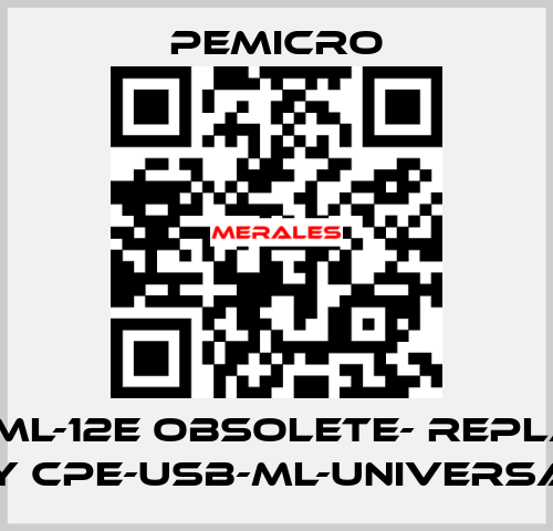 USB-ML-12E OBSOLETE- REPLACED BY CPE-USB-ML-UNIVERSAL PEmicro