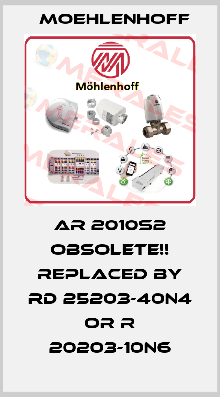 AR 2010S2 Obsolete!! Replaced by RD 25203-40N4 or R 20203-10N6 Moehlenhoff