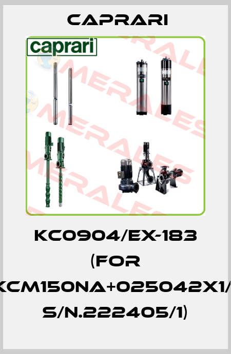 KC0904/EX-183 (for KCM150NA+025042X1/1 s/n.222405/1) CAPRARI 