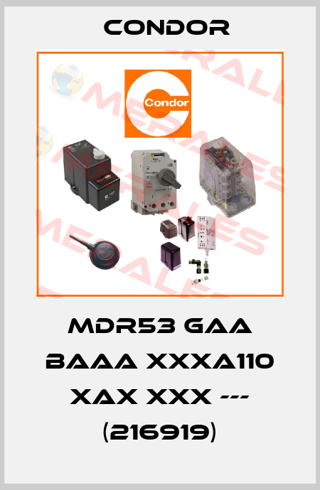 MDR53 GAA BAAA xxxA110 XAX XXX --- (216919) Condor