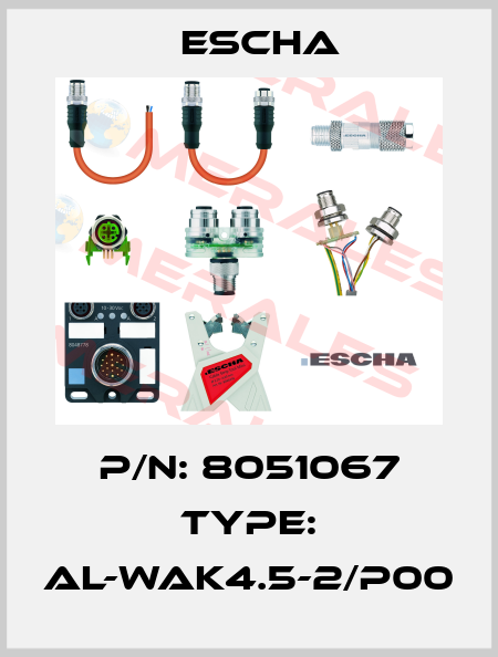 P/N: 8051067 Type: AL-WAK4.5-2/P00 Escha