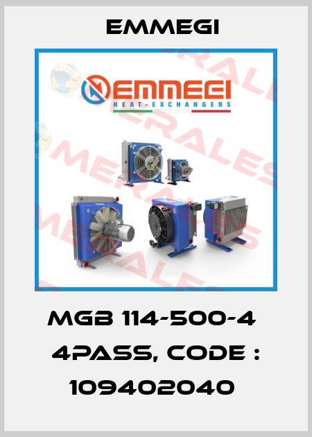 MGB 114-500-4  4PASS, CODE : 109402040  Emmegi