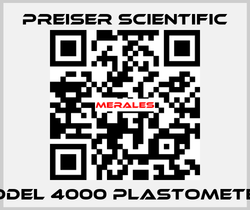 Model 4000 Plastometer  Preiser Scientific