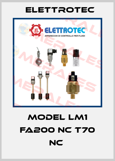 MODEL LM1 FA200 NC T70 NC  Elettrotec